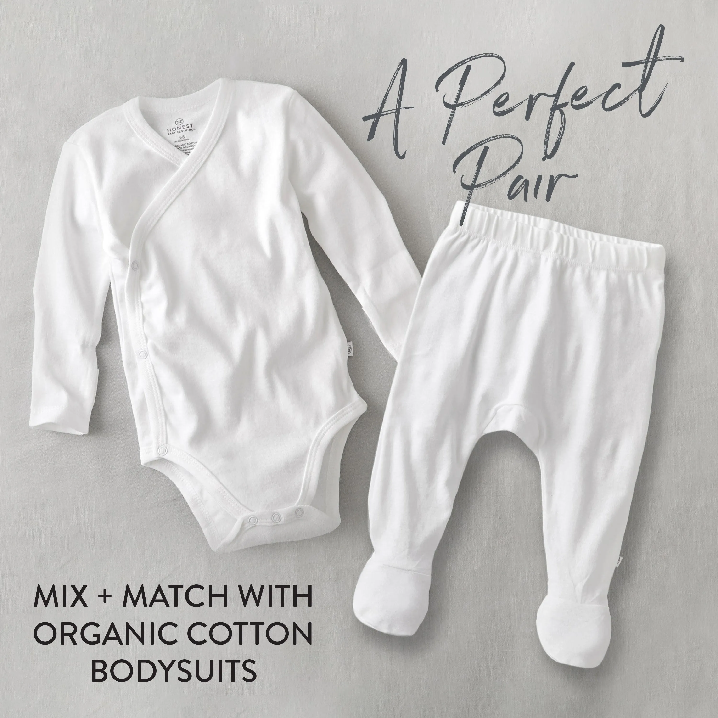 2-Pack Organic Cotton Footed Pants