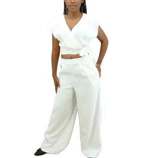 37922ST, Milk & Honey Women Dolman S/SLV Waist Pleats Top W/Pants Set