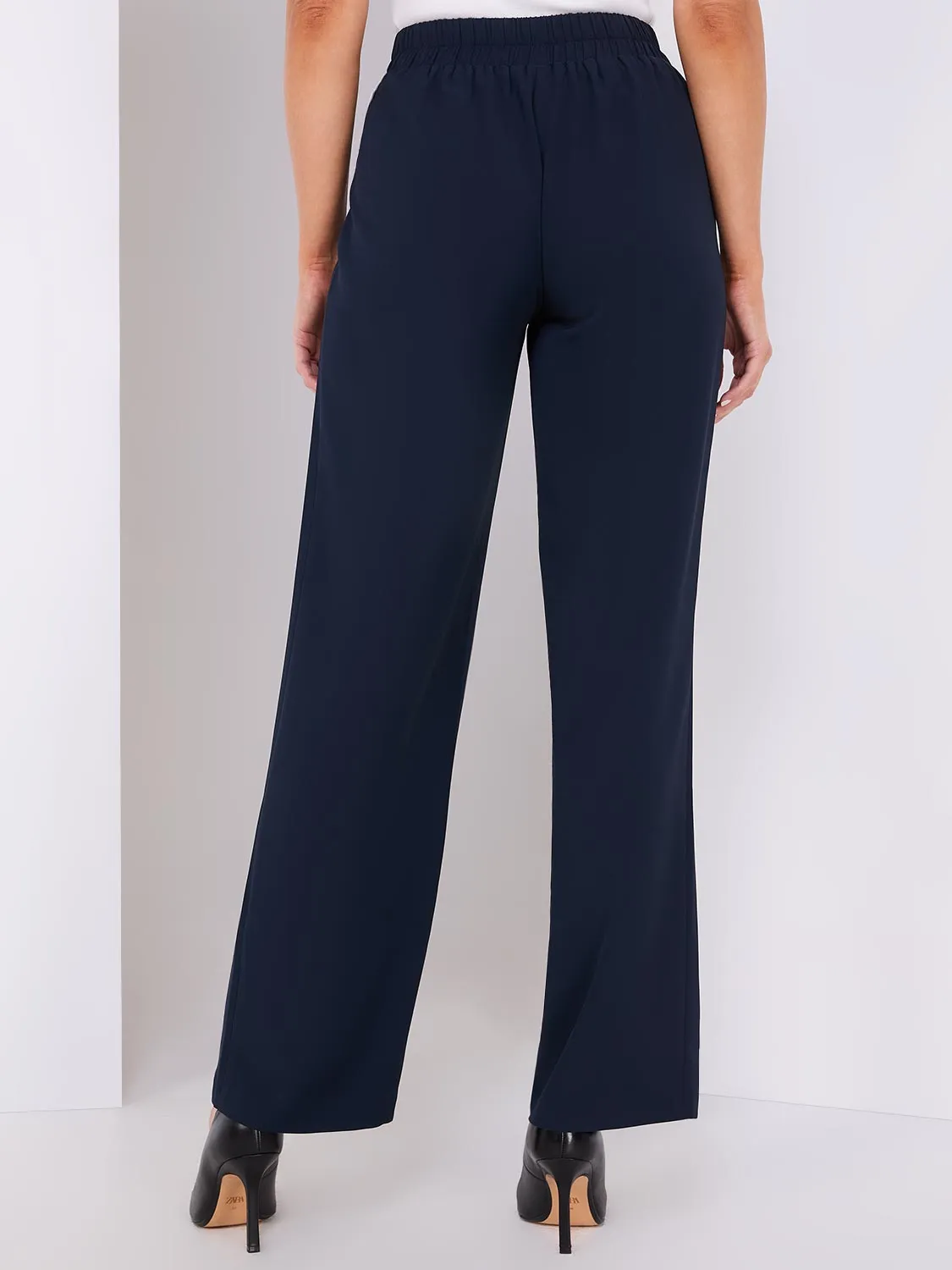 4-Button Wide Leg Pants