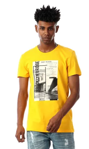 57553 Brooklyn Bridge Yellow Slip On T-Shirt