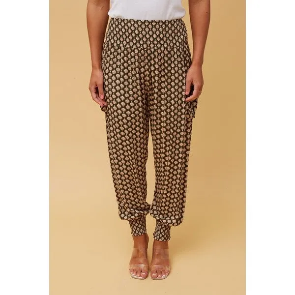 ABSTRACT PRINT BOHO HAREM PANTS