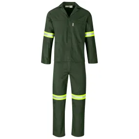 Acid Resistant Polycotton Conti Suit - Reflective Arm & Legs - Yellow Tape (ALT-11061)