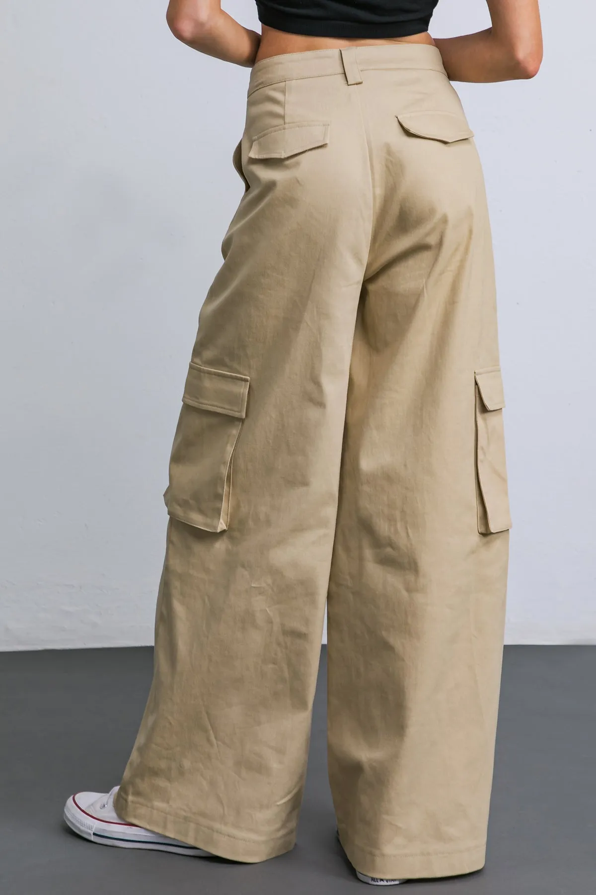 ADORABLE POSH WOVEN CARGO PANTS