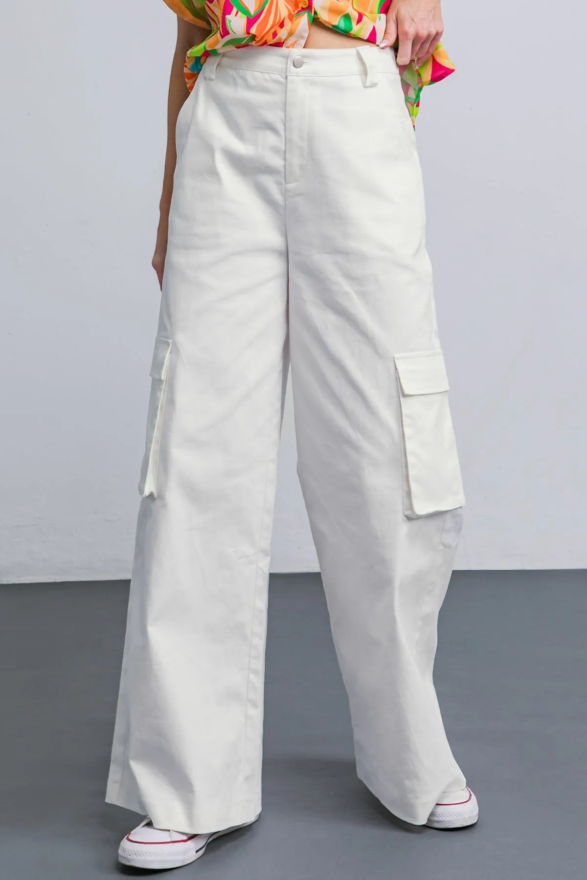 ADORABLE POSH WOVEN CARGO PANTS