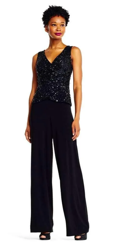 Adrianna Papell AP1E201490 Sleeveless Formal Pant Suit