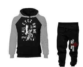 All Eyes On Me Raglan Hoodie and Jogger Pants Set Sold Together