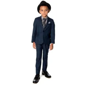 Appaman Mod Boys Slim Navy Plaid Suit S8SU8