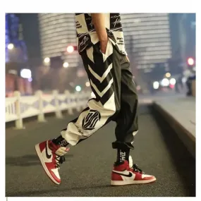 Arrows, Black and White Loose Pants