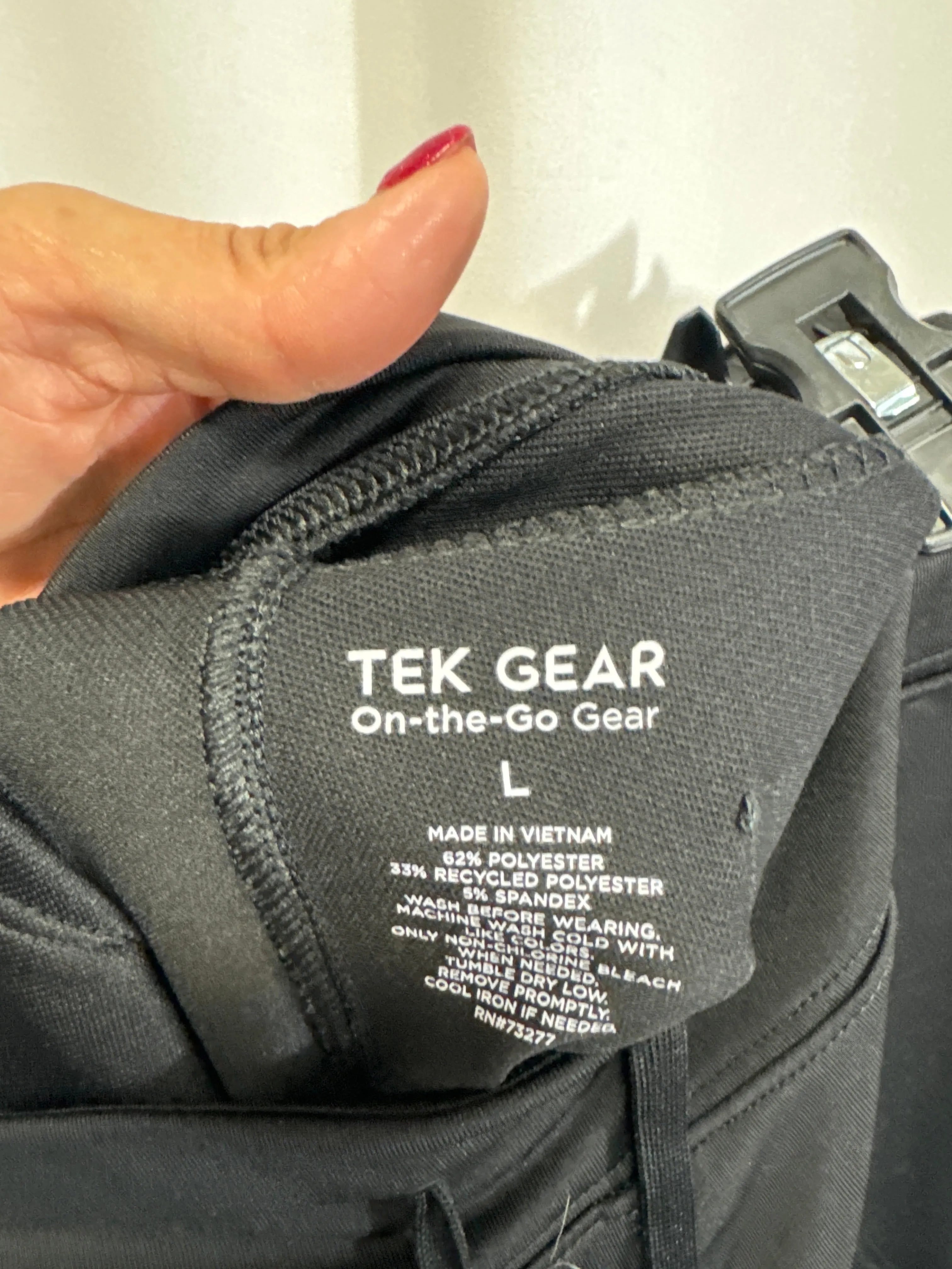 Athletic Pants By Tek Gear In Black, Size: L