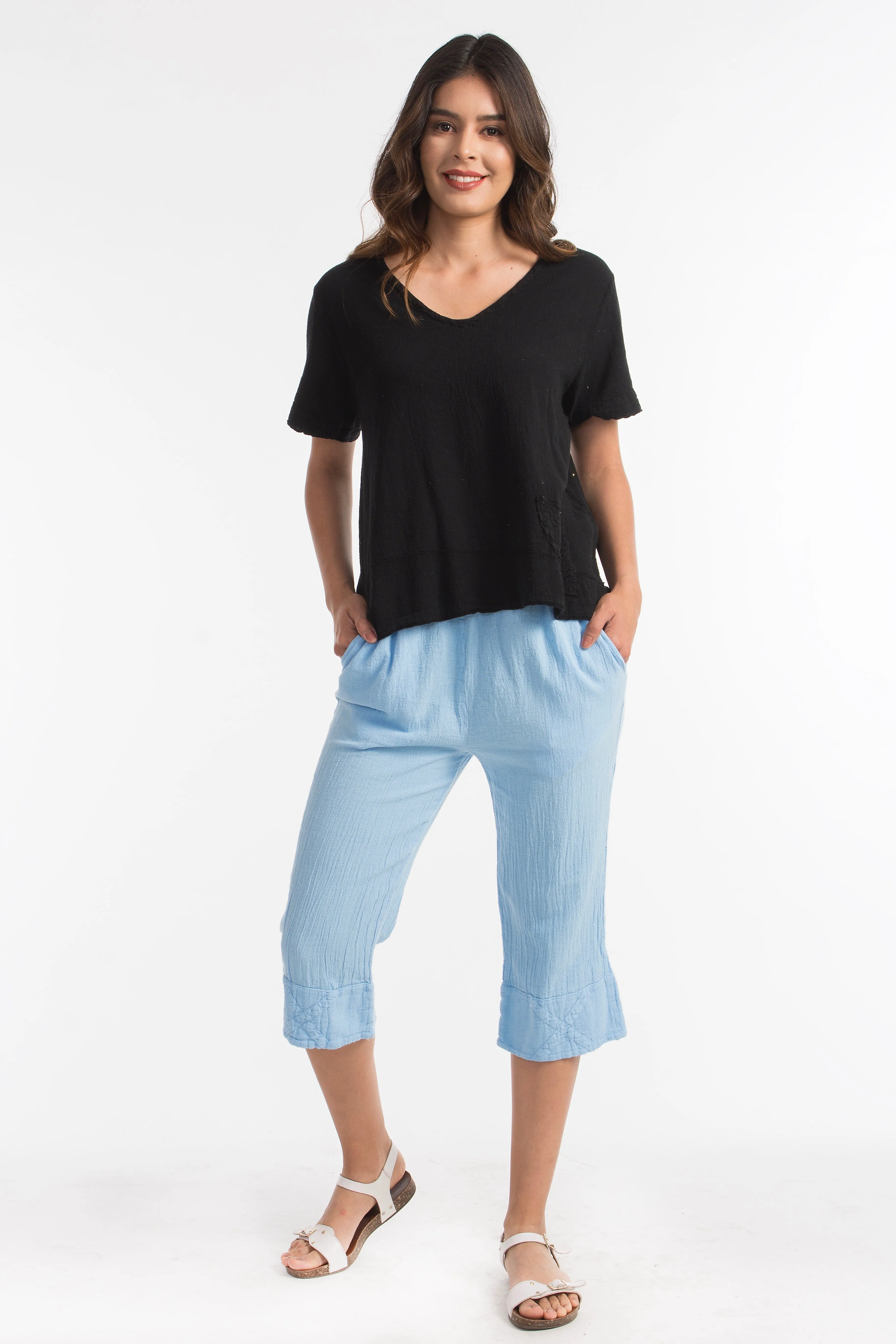 Auggy Capri With Pockets - Sale Sizes 0 and 4