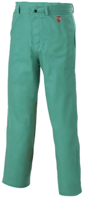 Black Stallion Welding Pants - FR Green Cotton F9-32P