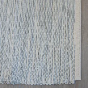 Blue Mist Cotton & Linen Handwoven Rug