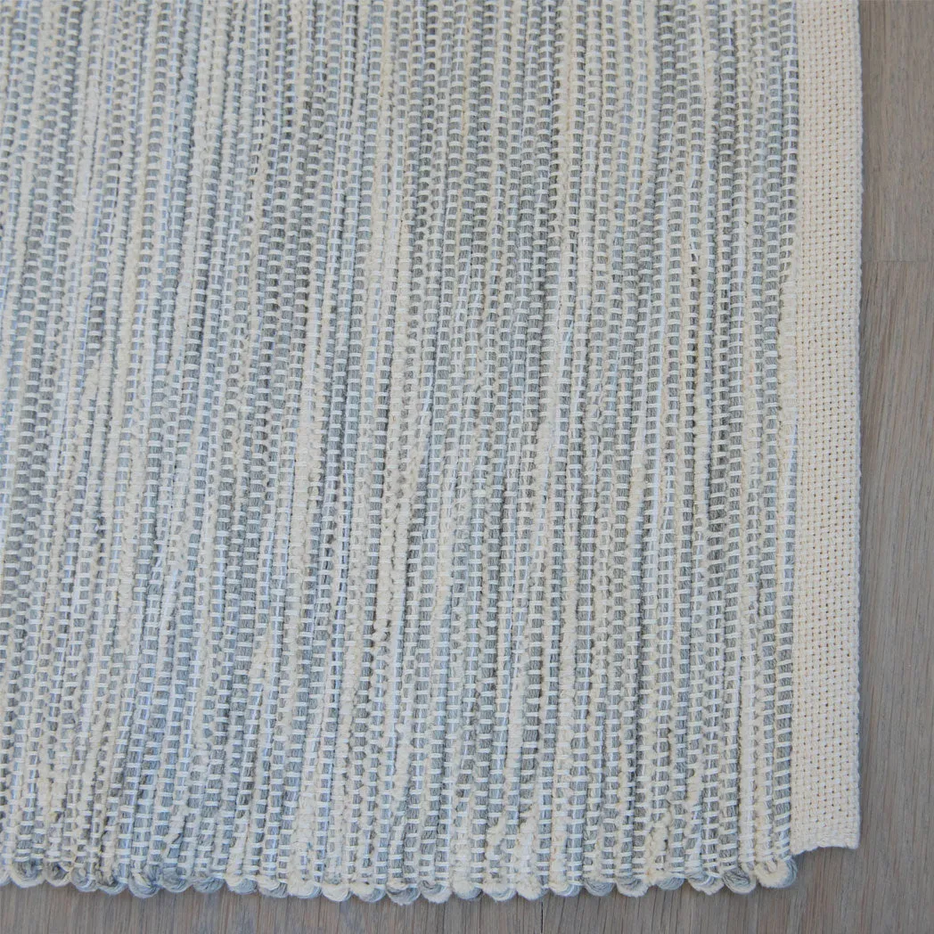 Blue Mist Cotton & Linen Handwoven Rug