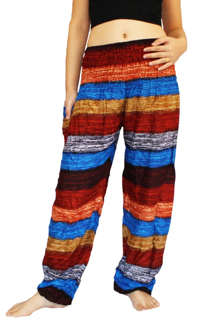 Blue Striped Harem Pants