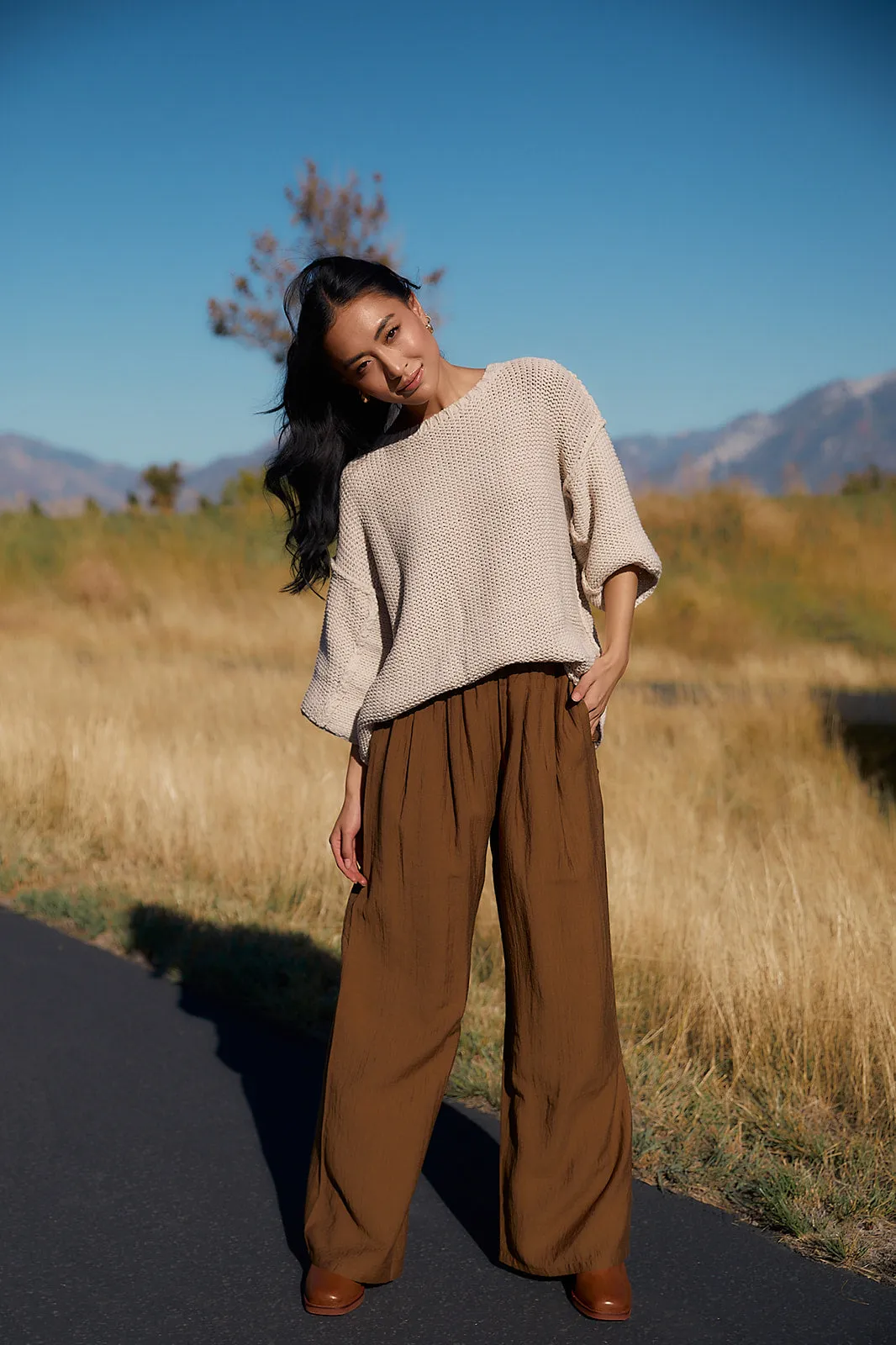 Bronze Flowy Pants-FINAL SALE