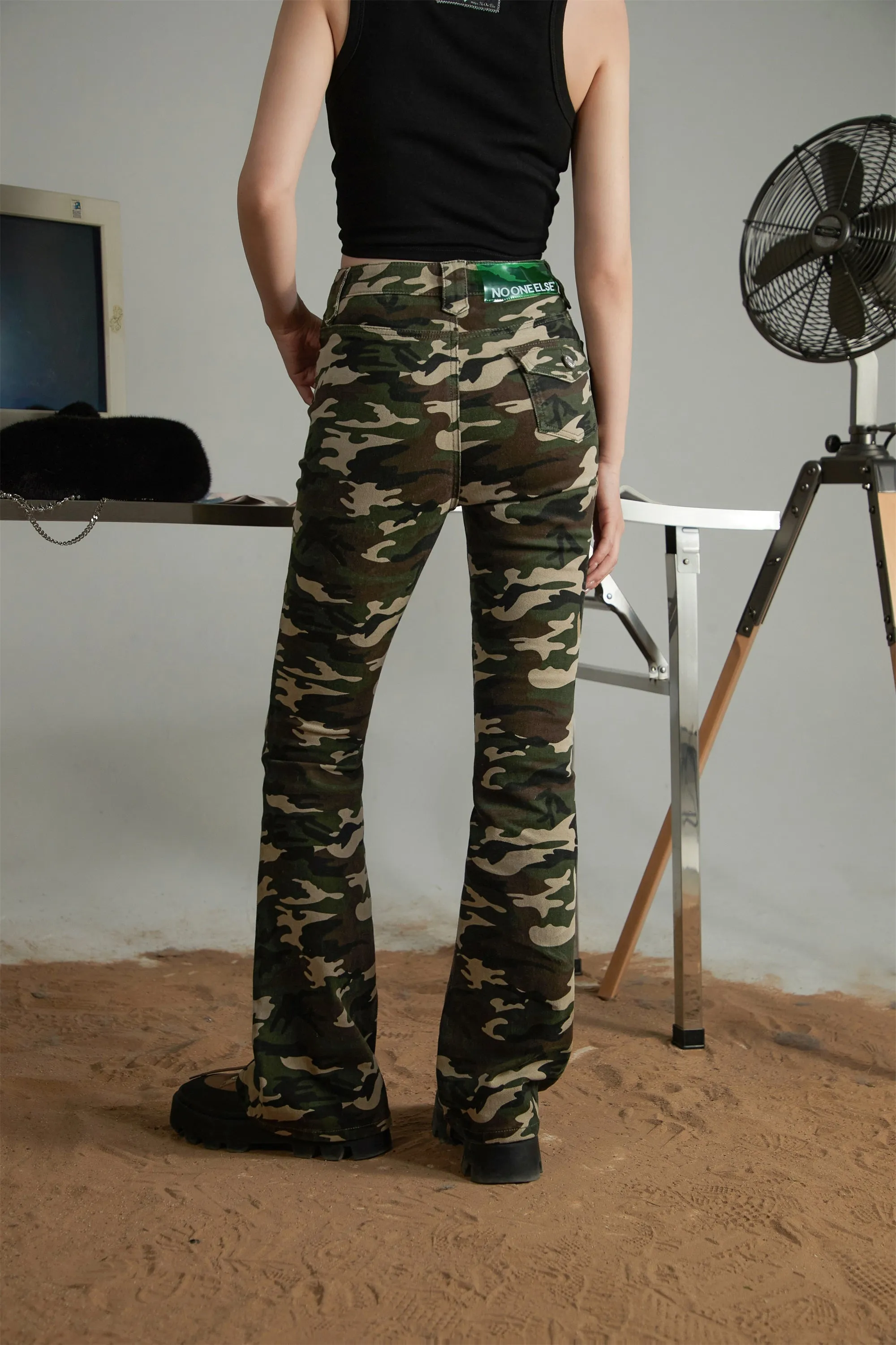 Camouflage Bootcut Pants