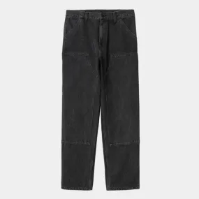 Carhartt WIP Black Stone Washed Double Knee Denim Pants