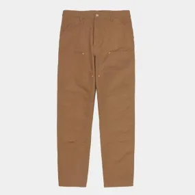 Carhartt WIP Double Knee Pant Hamilton Brown Rinsed Dearborn Canvas