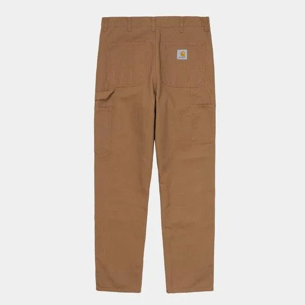 Carhartt WIP Double Knee Pant Hamilton Brown Rinsed Dearborn Canvas