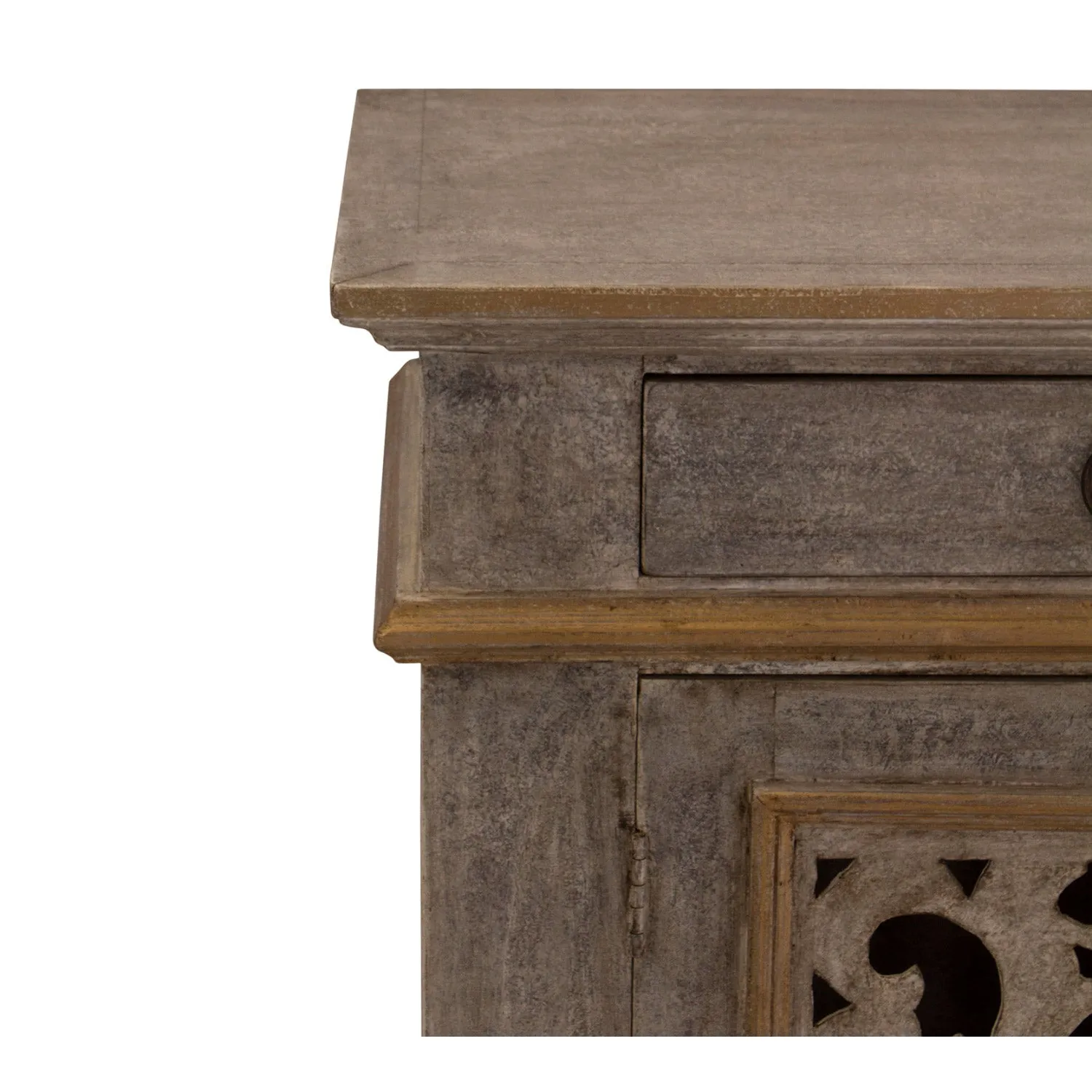 Carved Gray Provincial Buffet