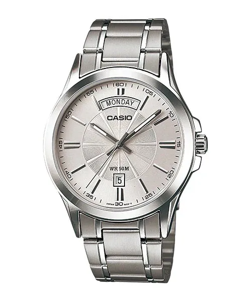 Casio - MTP-1381D-7AVDF - Stainless Steel Wrist Watch for Men - Silver & Black