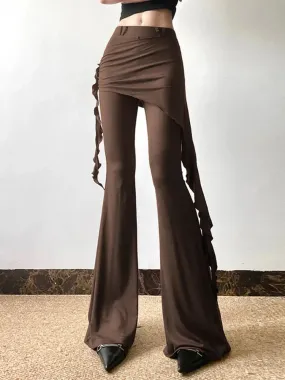 Casual Slim Ruffles Halloween Pants