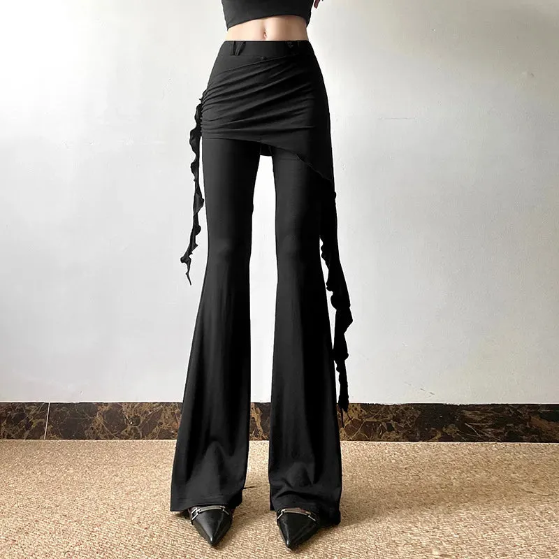 Casual Slim Ruffles Halloween Pants