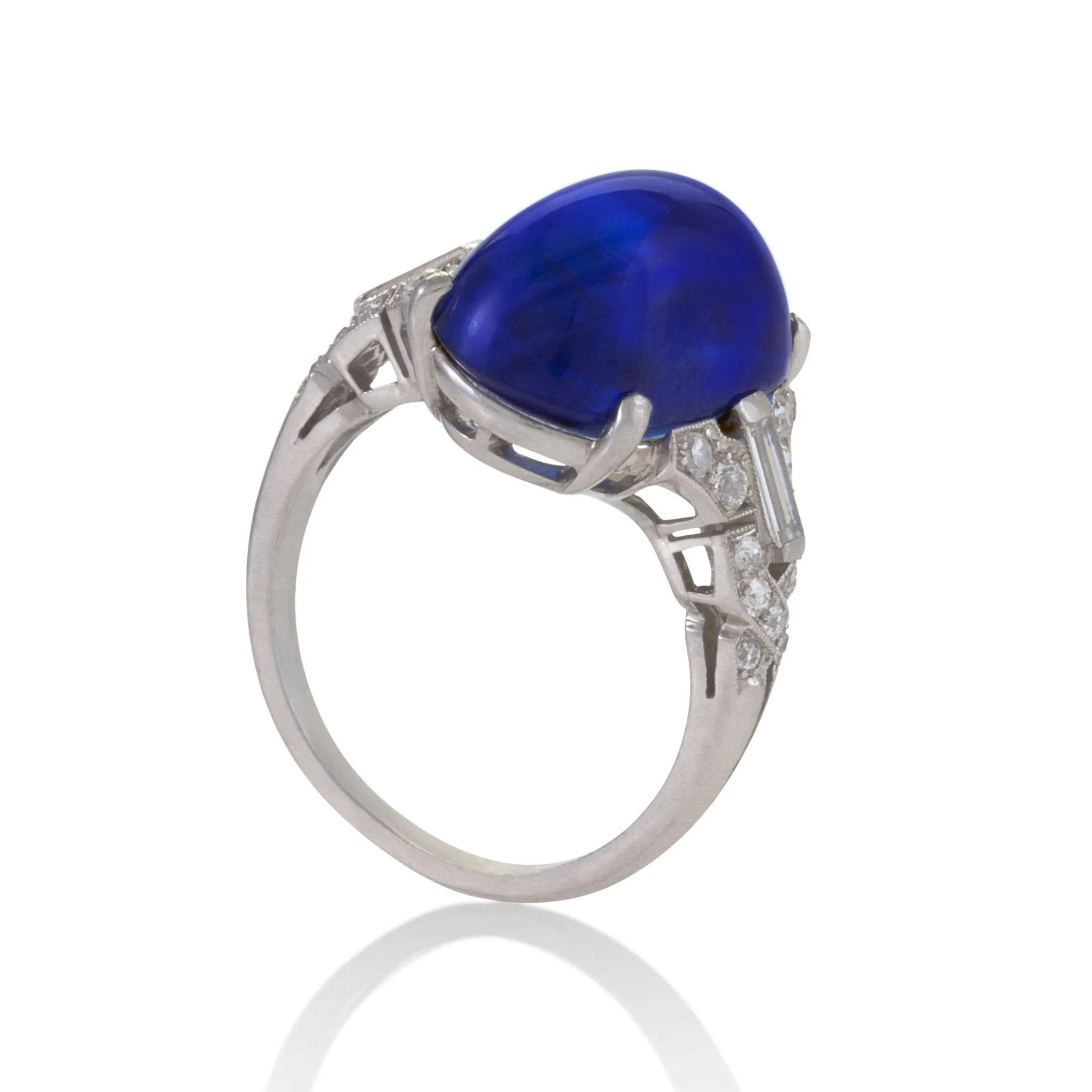 Ceylon No-Heat Sapphire and Diamond Ring