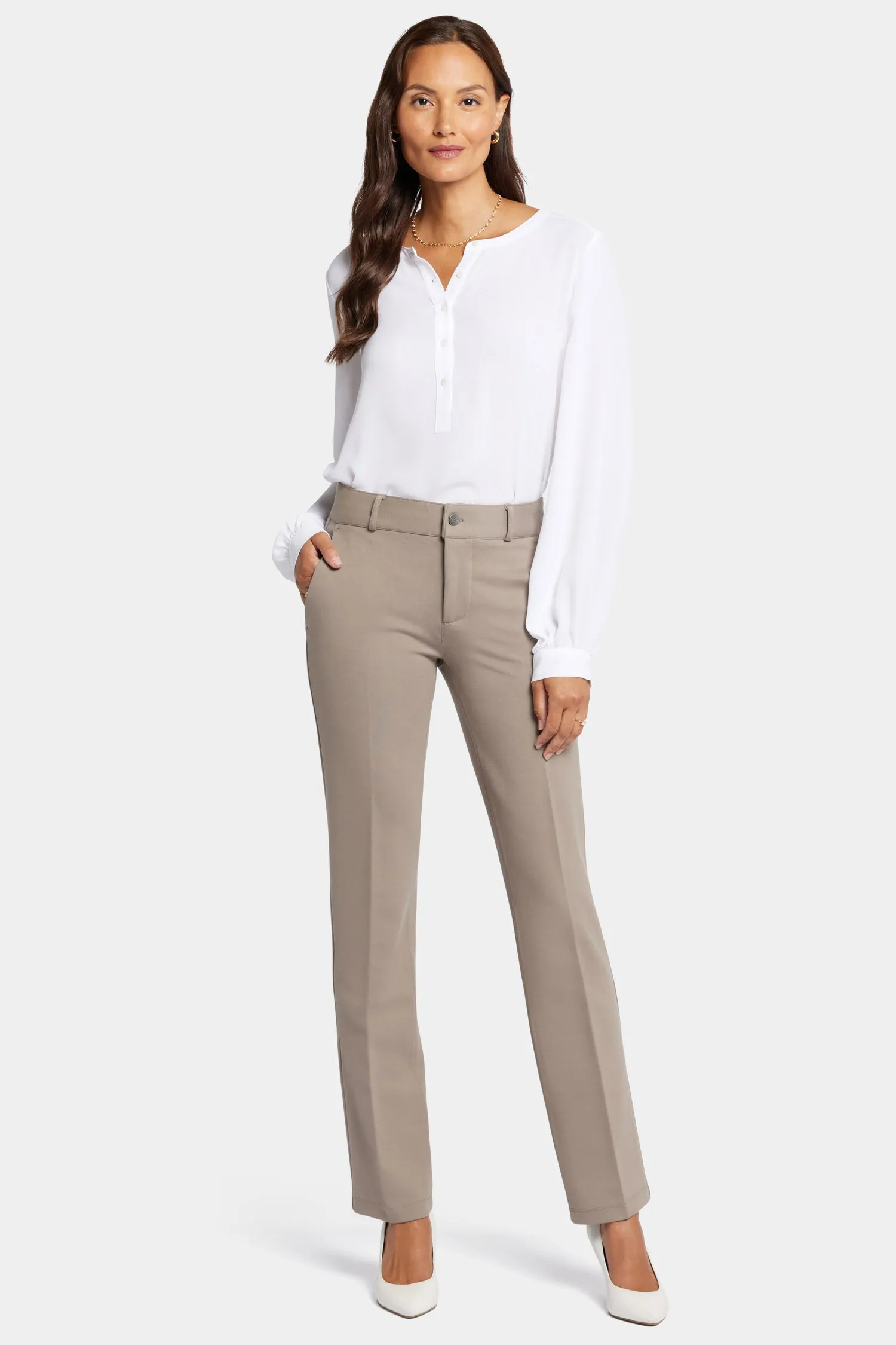 Classic Trouser Pants In Petite - Saddlewood