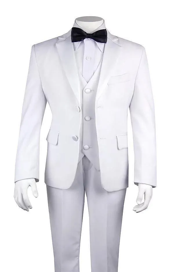 Classic White 5 Piece Boy's Tuxedo