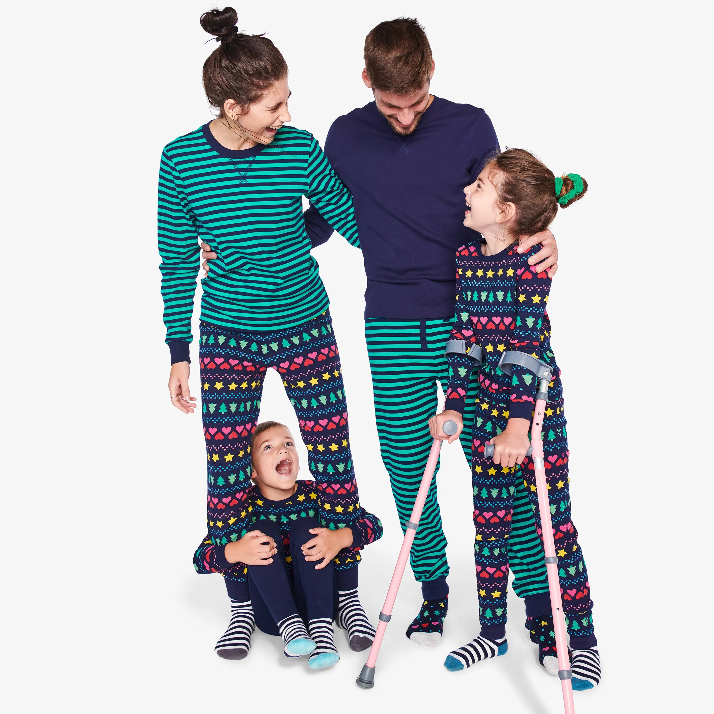 Clearance fit 2 grown-ups organic pj pant in fair isle