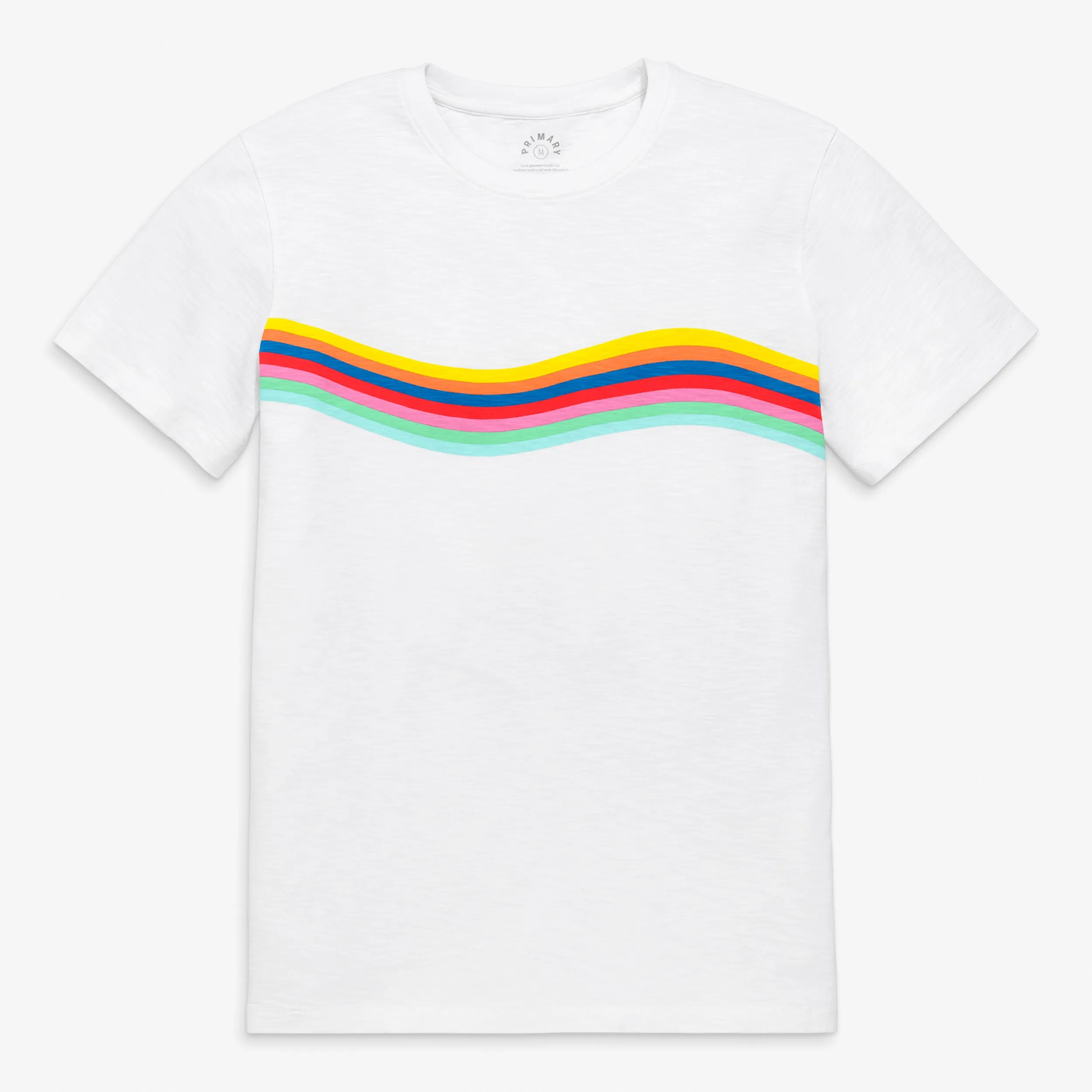 Clearance fit 2 grown-ups rainbow banner wave tee