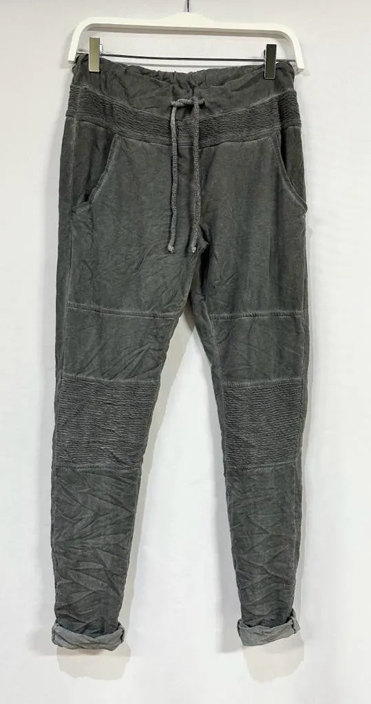 COTTON MOTO DRAWSTRING JOGGERS