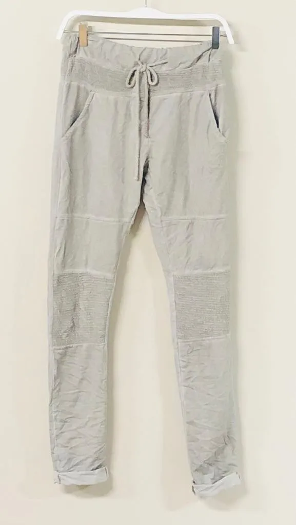 COTTON MOTO DRAWSTRING JOGGERS