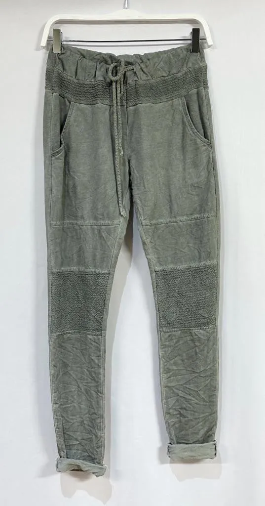 COTTON MOTO DRAWSTRING JOGGERS