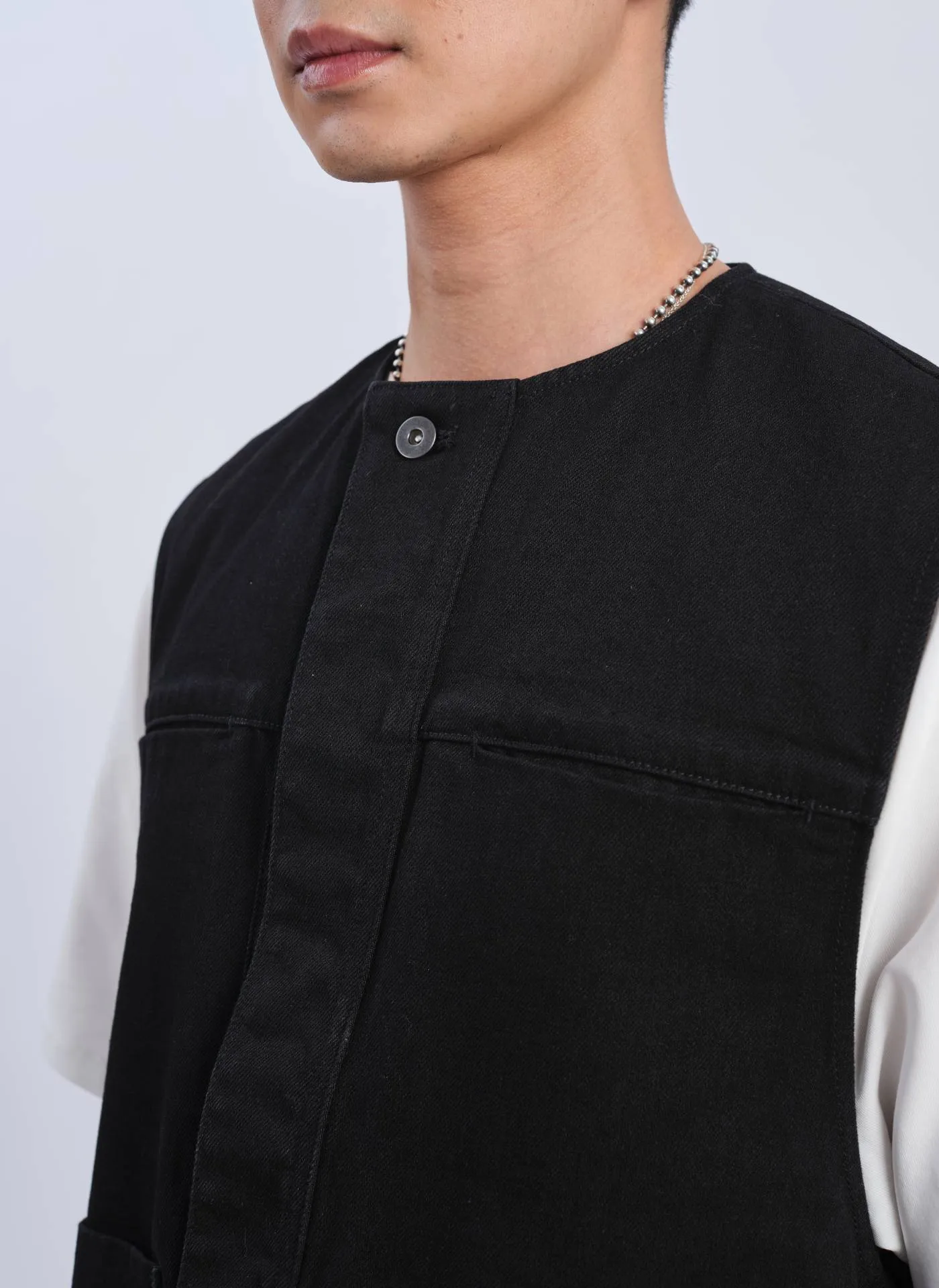 Cotton Polyester Denim Waistcoat