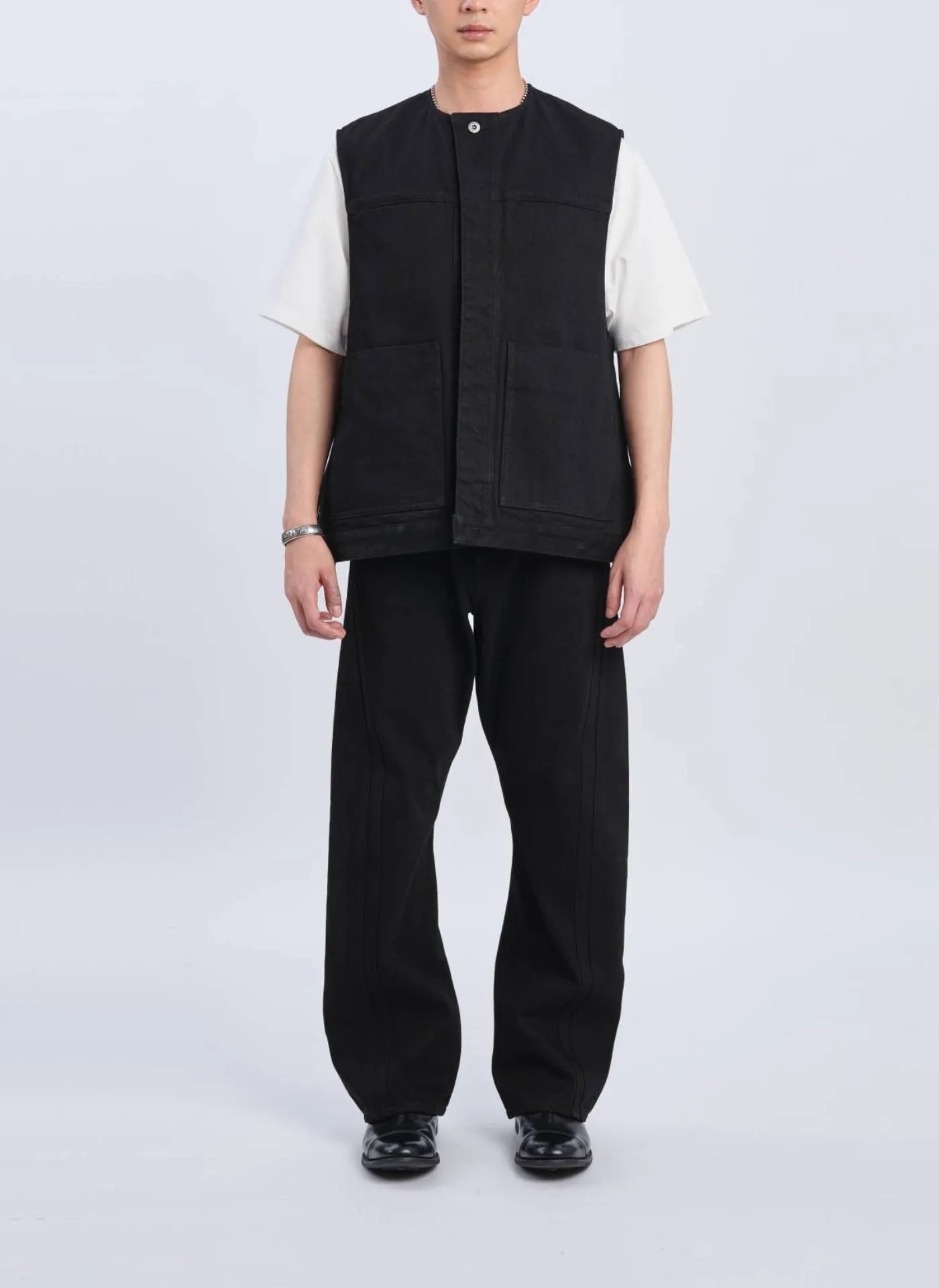 Cotton Polyester Denim Waistcoat