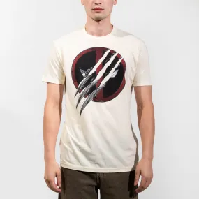 Deadpool & Wolverine Movie Ripped Logo Natural Tee