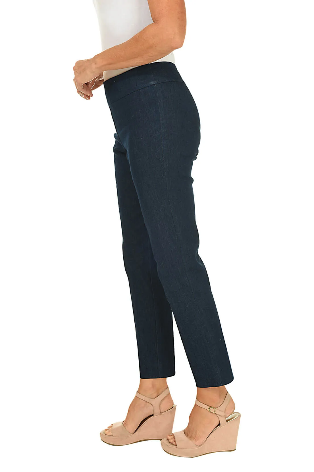 Denim Pull-On Ankle Pant