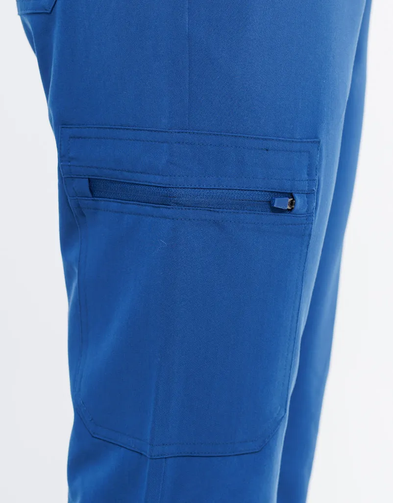 Essential Multi-Pocket Scrub Pants - Royal Blue