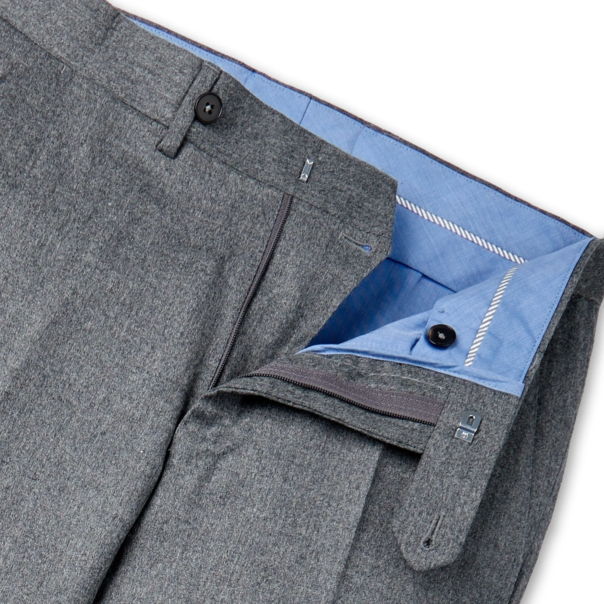 Essex Grey Flannel Dress Pants - Tailored Fit