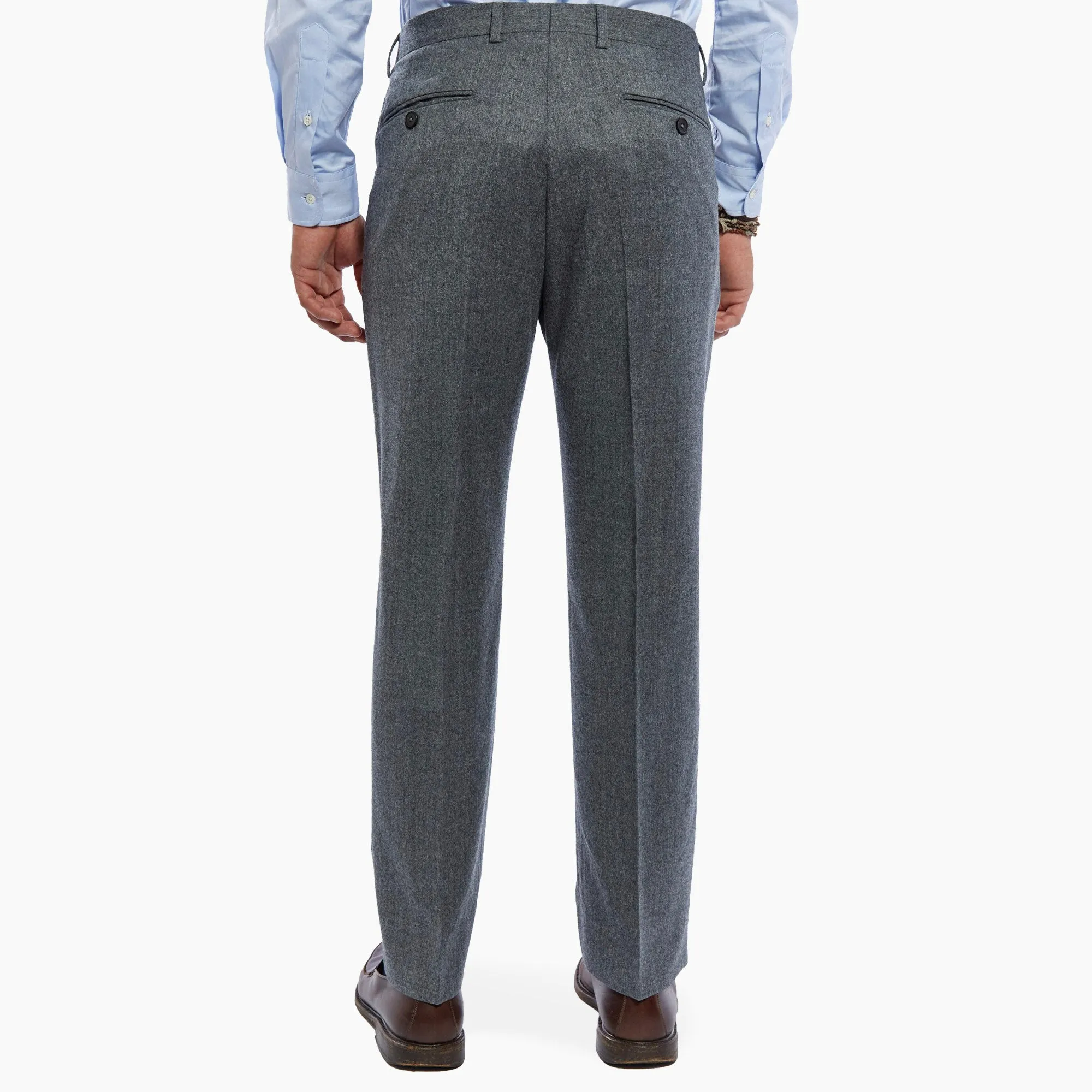 Essex Grey Flannel Dress Pants - Tailored Fit