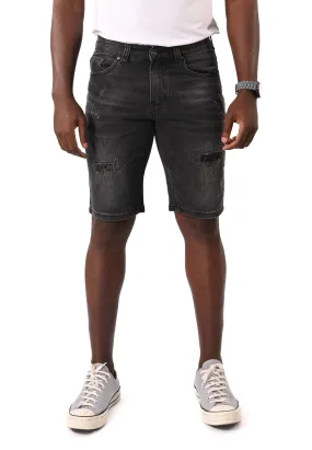 EXHAUST Ripped Jeans Short Pants [Slim Fit] 1418