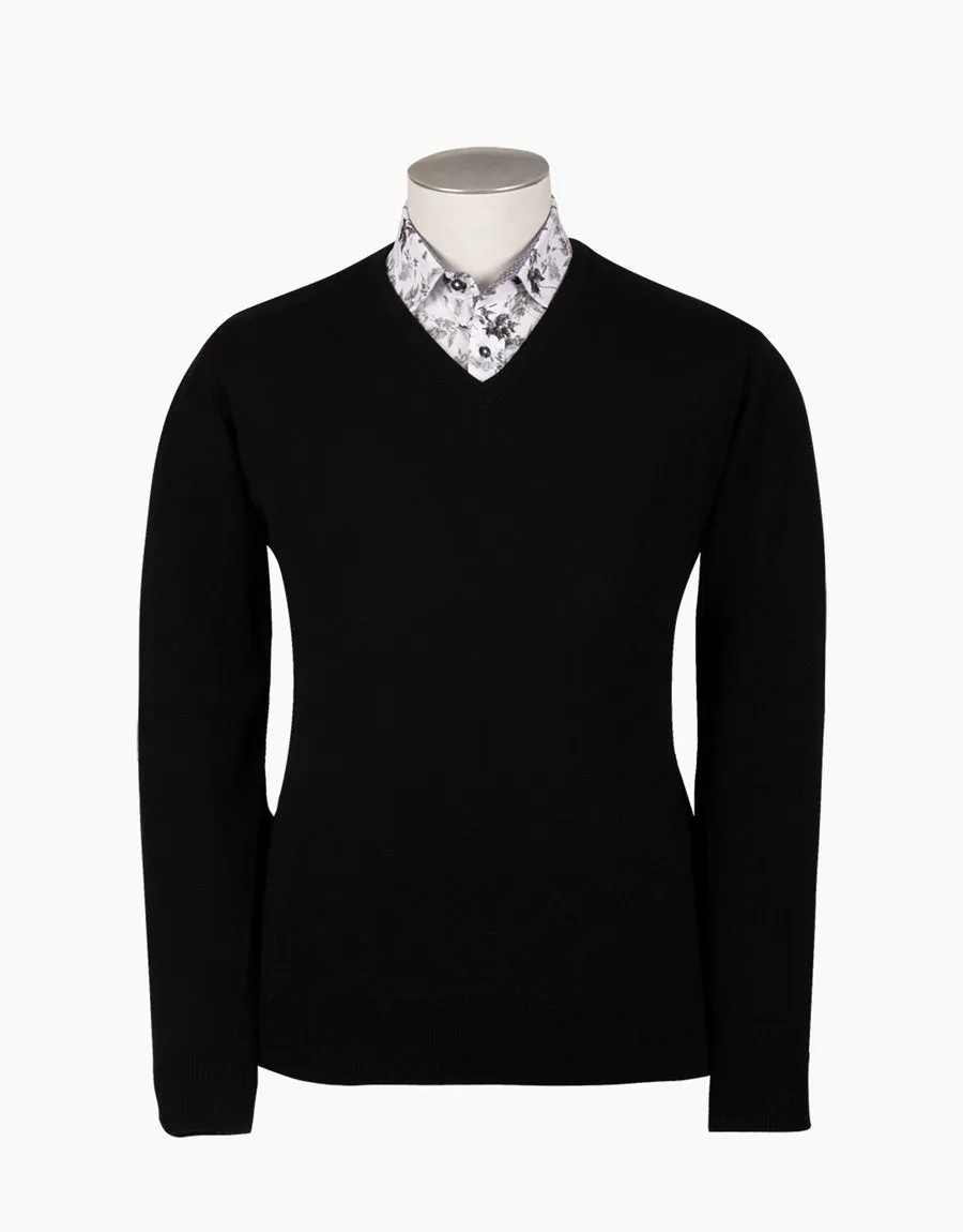 Fairlie Black V-Neck Jersey