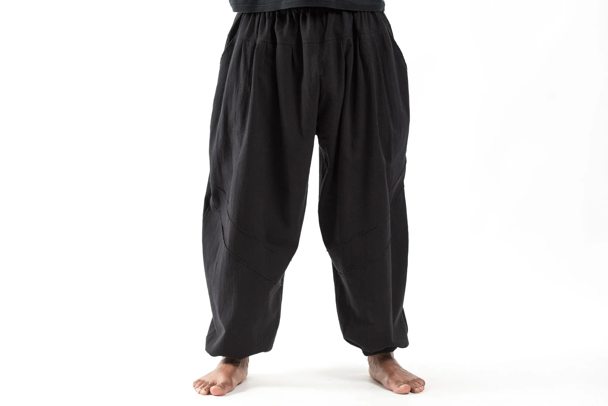 Genie Men's Cotton Harem Pants in Black