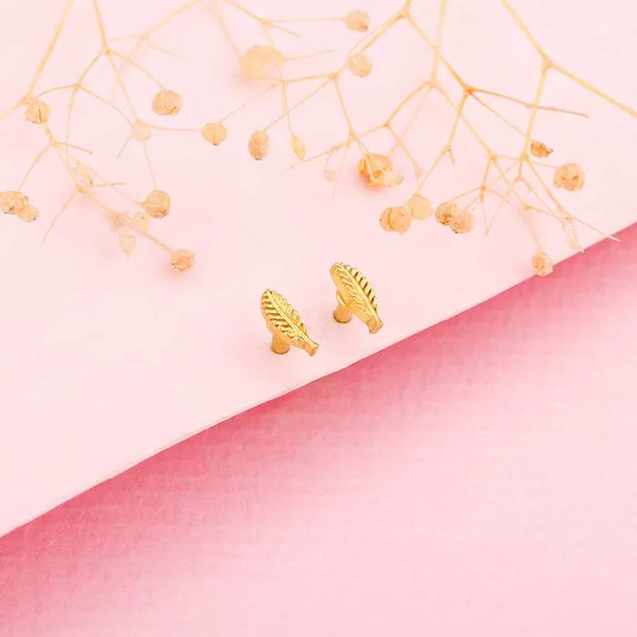 Golden Alluring Stud Earrings