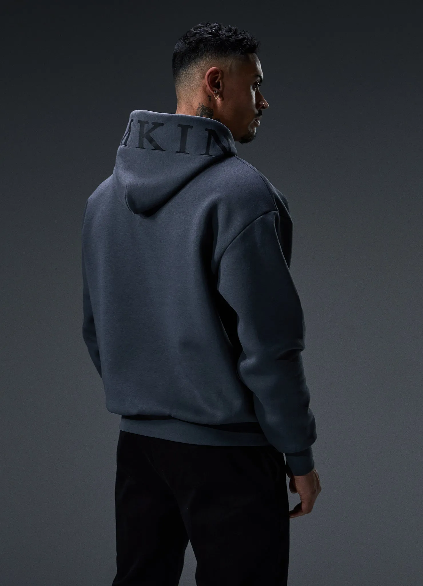 Gym King Alpha 1/2 Zip Hood - Graphite