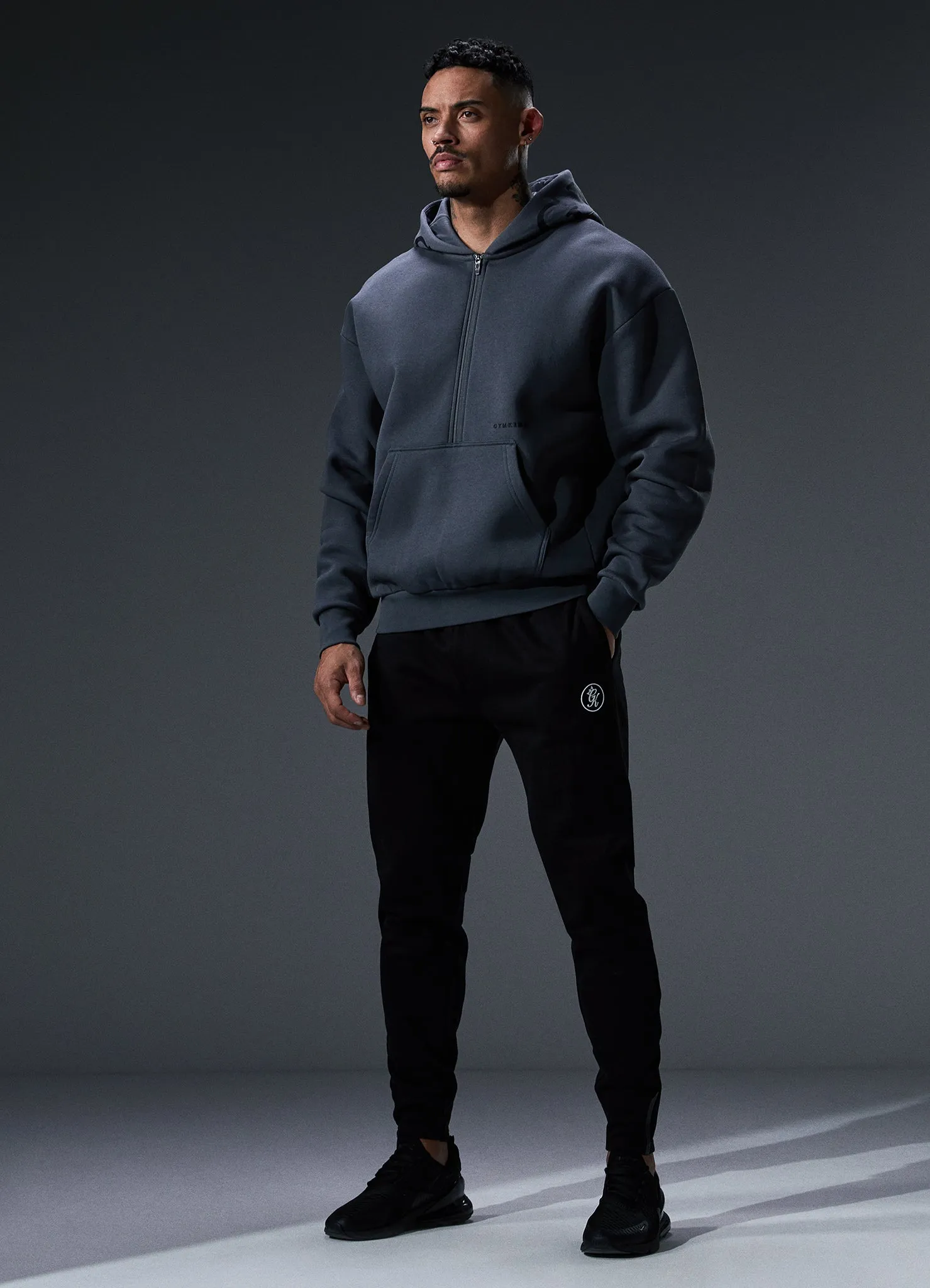 Gym King Alpha 1/2 Zip Hood - Graphite