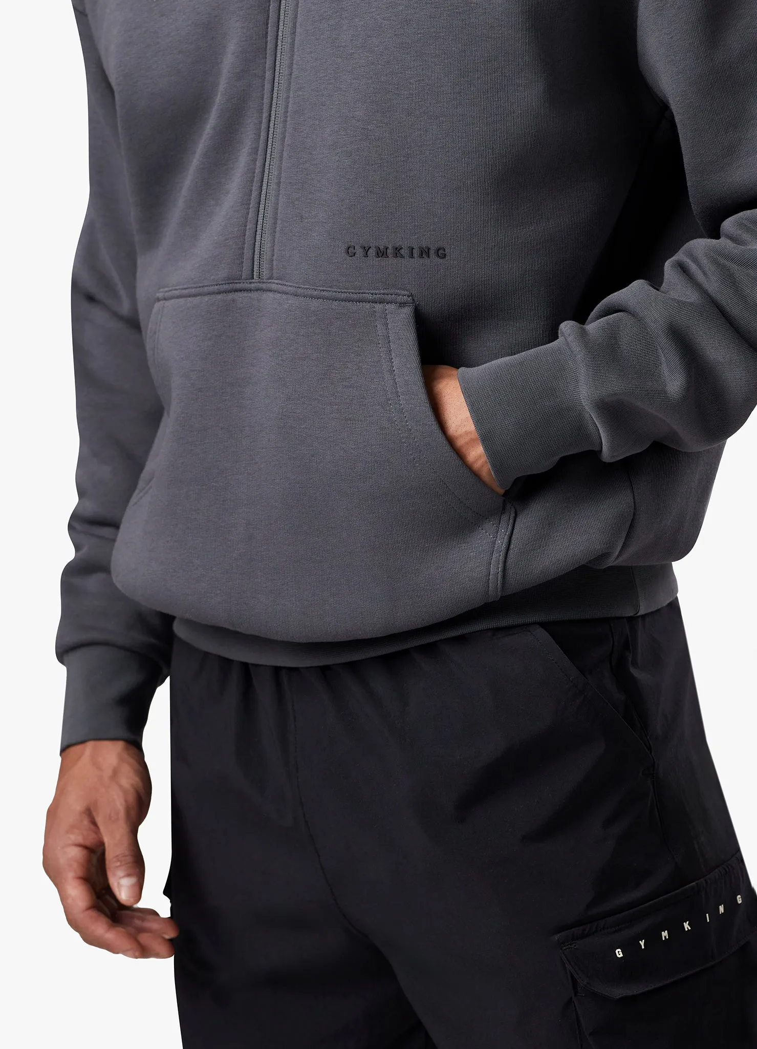 Gym King Alpha 1/2 Zip Hood - Graphite