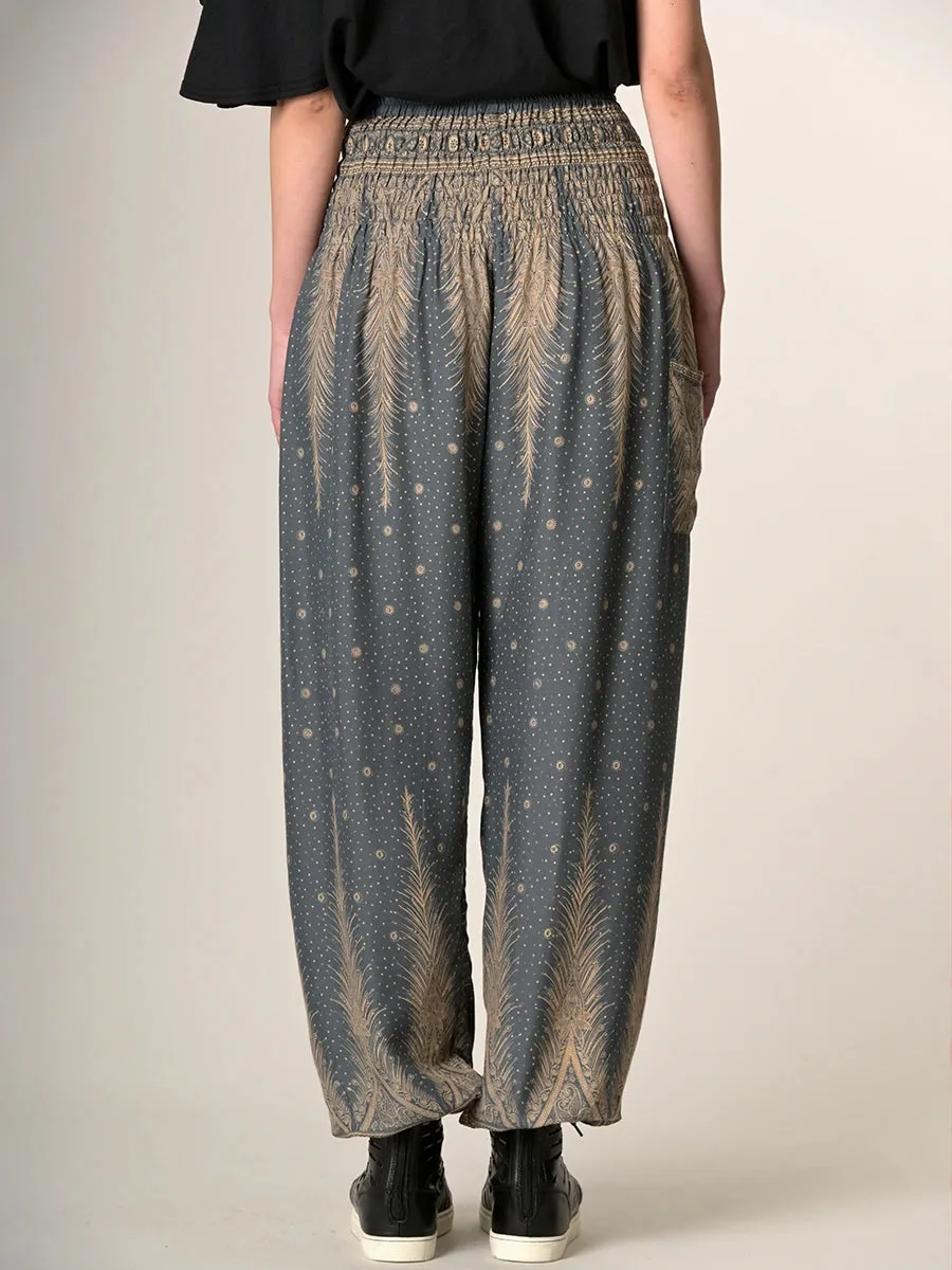 Harem Pants Original - Peacock & Stars High Crotch